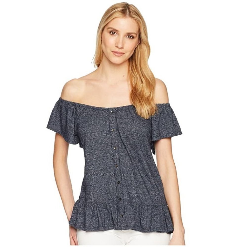 Lucky Brand‎ Textured Off the Shoulder Top